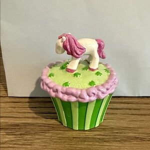 Unicorn Cupcake Decor with Pink and Green Accents